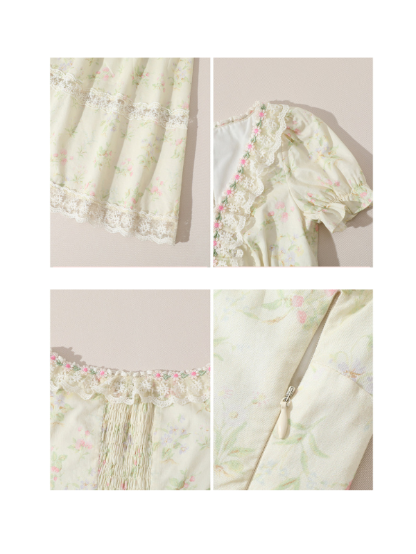 Enchanted Garden Vintage Lace Dress