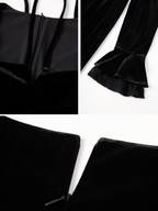 Midnight Velvet Lace Maxi Dress