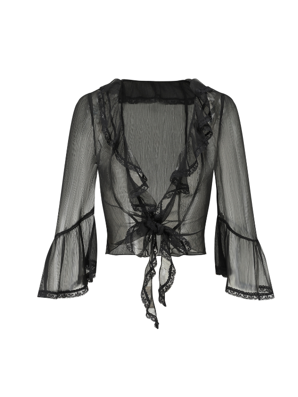 lacemadeMidnight Lace Illusion Dress