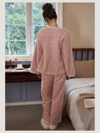 Rose Cloud Vintage Ribbon Loungewear Set