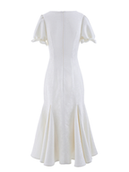 Cubic-Embellished Jacquard Princess Dress