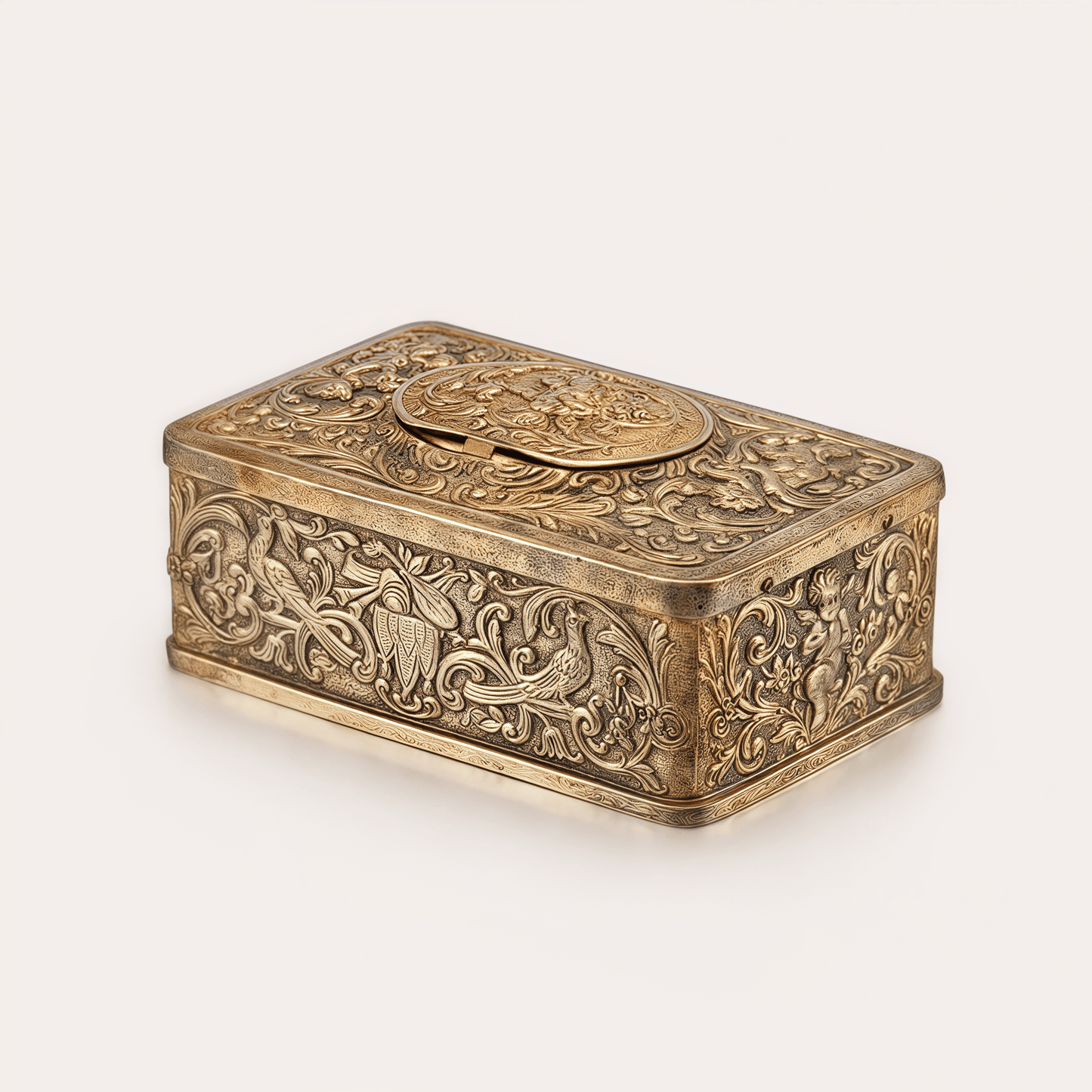 European Three-dimensional Embossed Bird Music Box