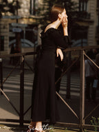 Midnight Ruffle Romance Dress