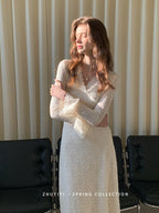 Vintage Lace Bell Sleeve Dress