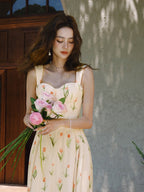 Ethereal Tulip Blossom Corset Dress
