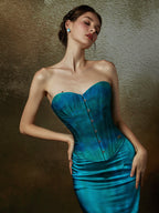 Elegant Ocean Siren Corset & Skirt