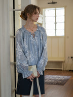 Vintage Embroidered Sheer Blouse