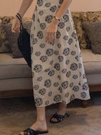 Monochrome Rose Vintage Cotton Dress