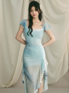 Celestial Blue Fairycore Dress