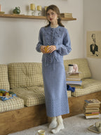 Cottage Lace Hem Knit Skirt
