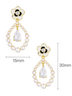 Camellia Rice Pearl Earrings