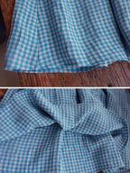 Spring Breeze Blue Checkered Dress