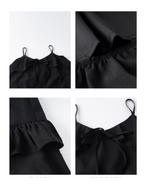Black Ruffle Camisole & Paisley Maxi Skirt