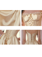 Golden Lace Corset Princess Dress