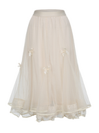 Pearl Ribbon Tulle Skirt