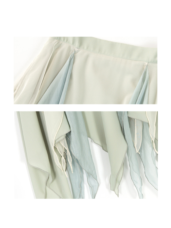 Ethereal Lace Corset & Dreamy Chiffon Skirt