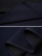 Navy Elegance Vintage Collar Dress