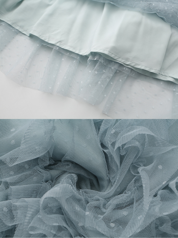 Light Blue Princess Ruffle Garden Dress