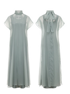 Ethereal Bow-Tie Sheer Dress