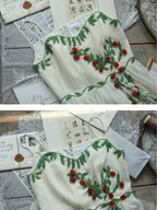Strawberry Garden Vintage Embroidered Dress