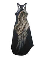 Celestial Wing Print Maxi Dress