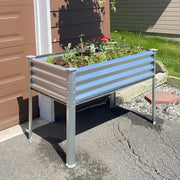 32.4-inch tall rectangular galvanized metal raised garden bed, 4 by 2 feet — view 15