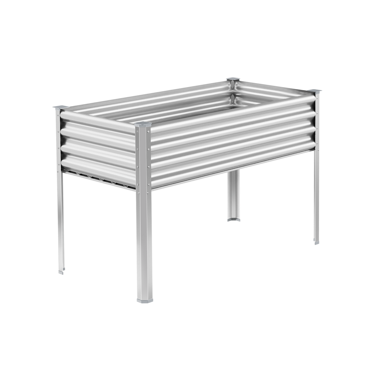 32.4-inch tall rectangular galvanized metal raised garden bed, 4 by 2 feet — view 5