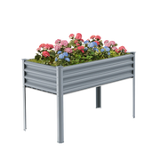 32.4-inch tall rectangular galvanized metal raised garden bed, 4 by 2 feet — view 4