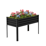 32.4-inch tall rectangular galvanized metal raised garden bed, 4 by 2 feet — view 3