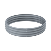 12-inch tall round galvanized metal raised garden bed, 4 feet in diameter — view 14