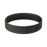 12-inch tall round galvanized metal raised garden bed, 4 feet in diameter — view 13