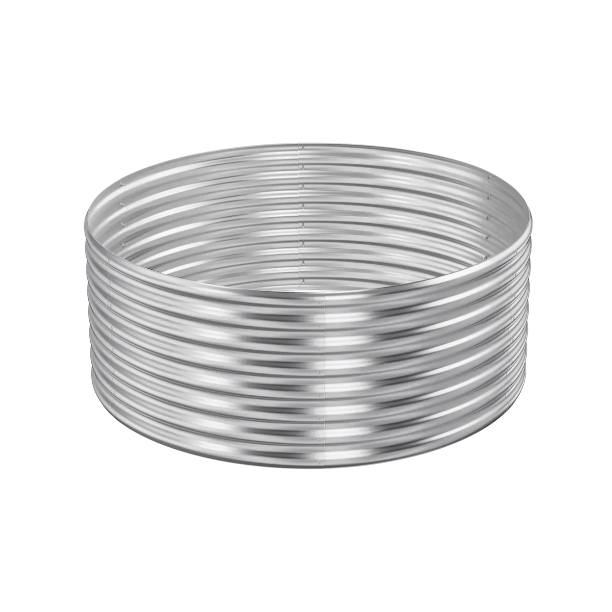set of 4 — 24-inch tall round galvanized metal raised garden bed, 4 feet in diameter — view 9