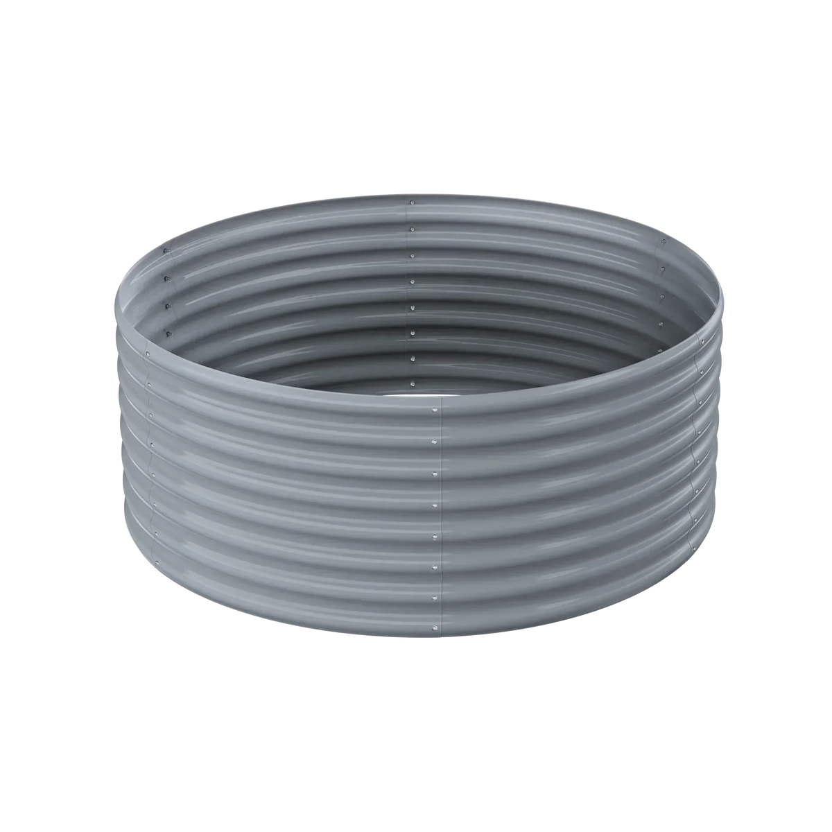 set of 4 — 24-inch tall round galvanized metal raised garden bed, 3 feet in diameter — view 9