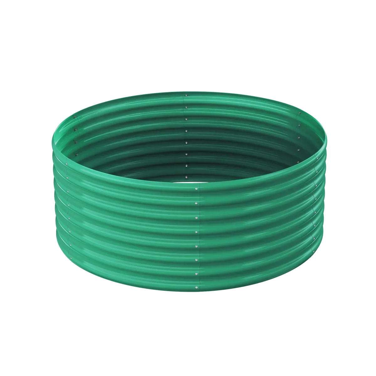 set of 4 — 24-inch tall round galvanized metal raised garden bed, 3 feet in diameter — view 7