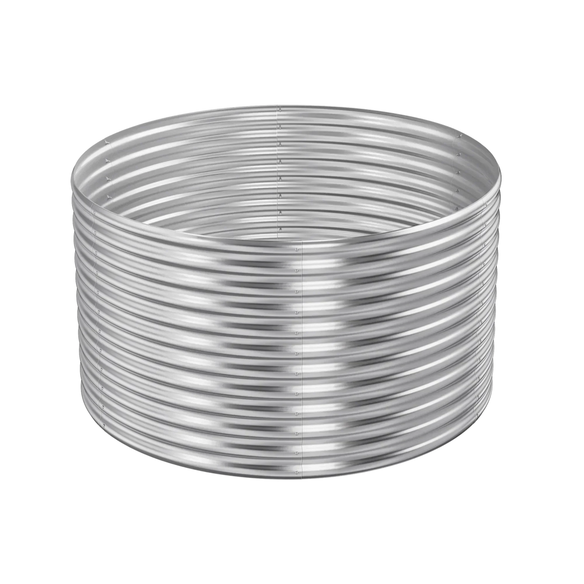 set of 4 — 36-inch tall round galvanized metal raised garden bed, 4 feet in diameter — view 9
