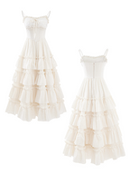 Ethereal Ivory Tiered Maxi Dress