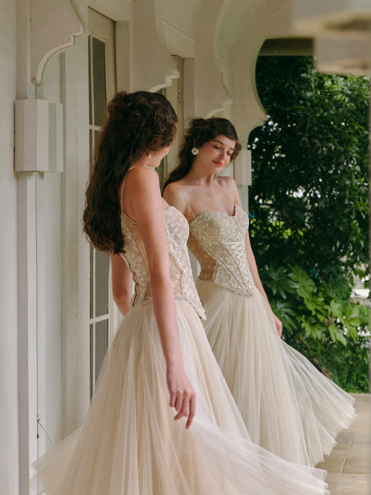 Eleanor's Graceful Mesh Skirt