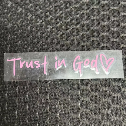 2pcs Trust in God Car Rearview Mirror Sticker, Car Rearview Mirror Decal, Inspirational Vinyl Sticker, Ideal Christian Gift