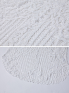 Vintage Floral Embroidered Lace Overlay