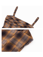 Golden Plaid Vintage Dress
