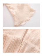 Golden Goddess Satin Lace Dress