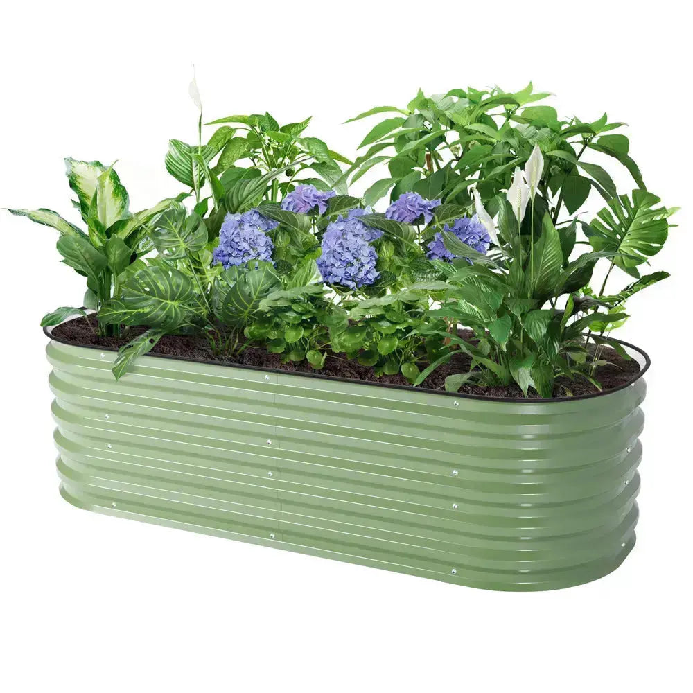 YoYoBloom 17" Tall 5' x 2' Metal Raised Garden Bed (4-in-1) | Upgrade 2.0 Knee-High Design
