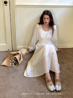 Ethereal White Lace Embroidered Dress