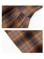 Golden Plaid Vintage Dress