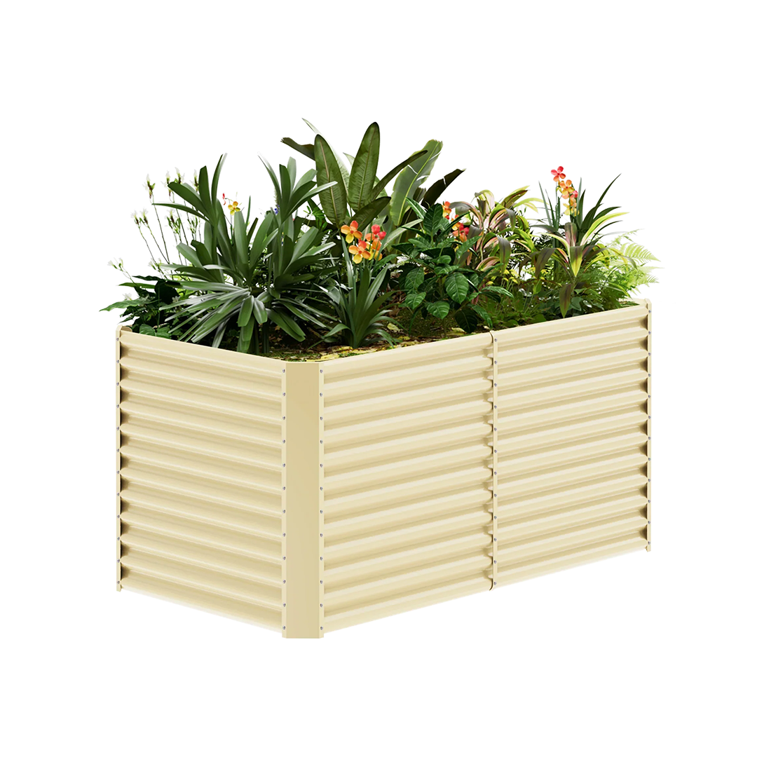 36-inch tall rectangular galvanized metal raised garden bed, 6 by 3 feet — view 5