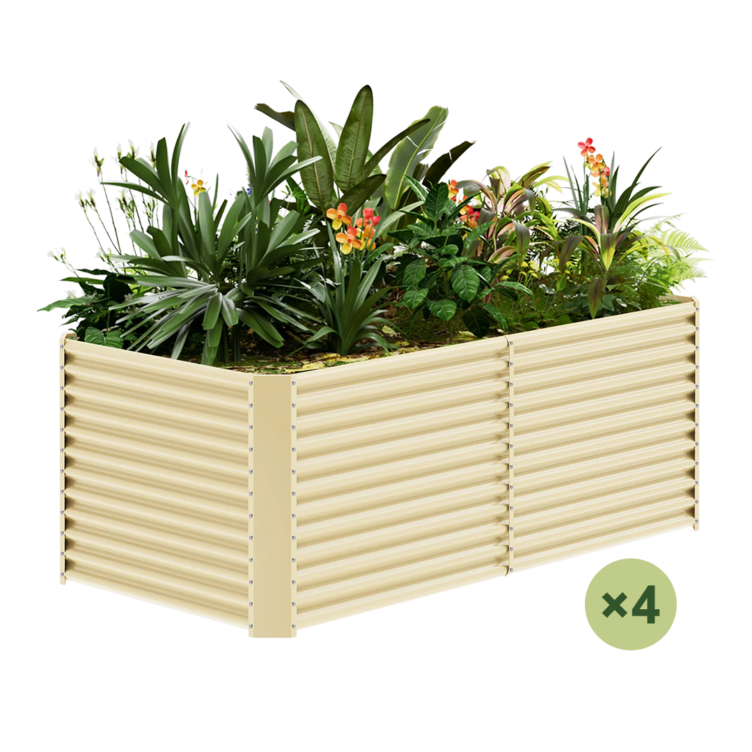 set of 4 — 36-inch tall rectangular galvanized metal raised garden bed, 8 by 4 feet — view 5