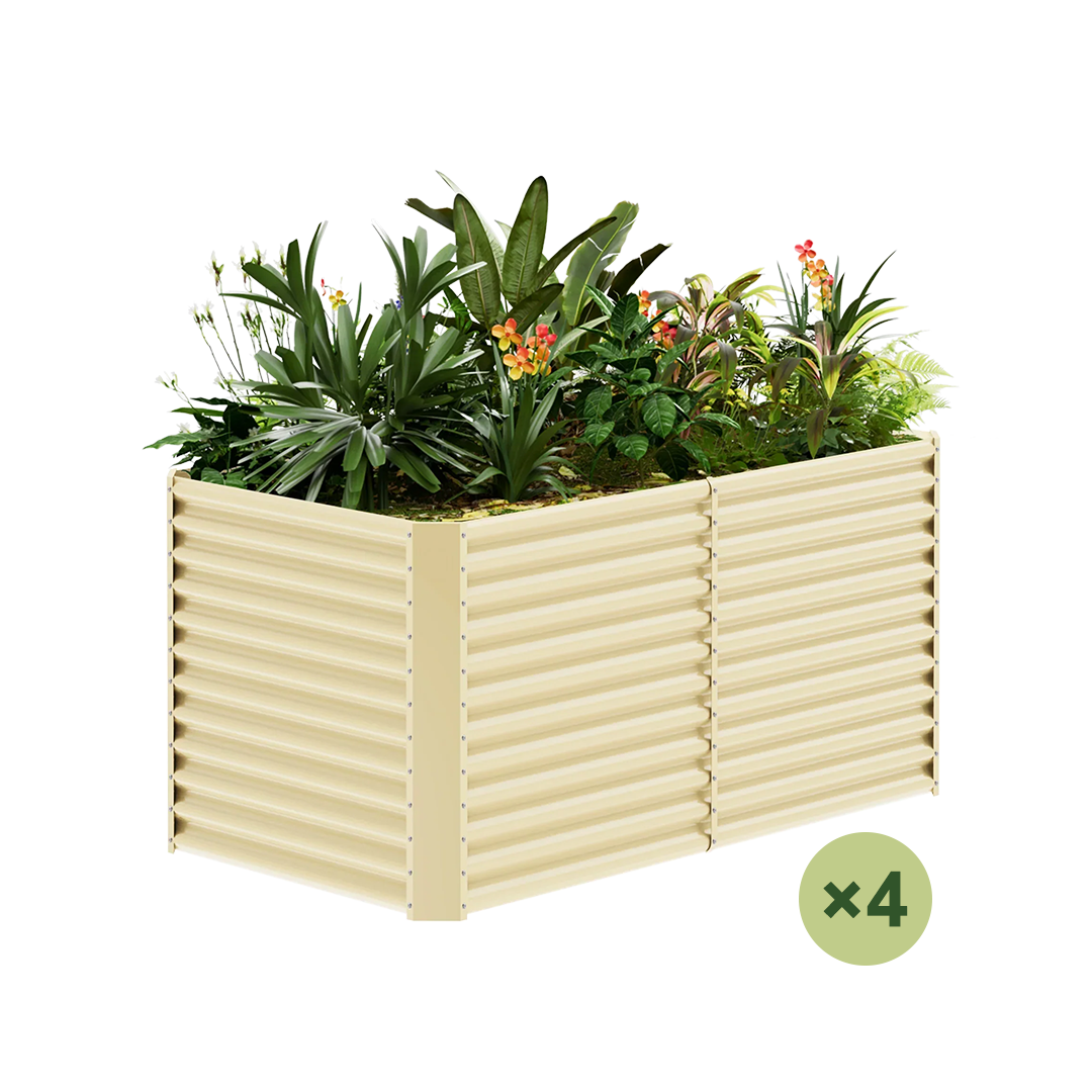 set of 4 — 36-inch tall rectangular galvanized metal raised garden bed, 6 by 3 feet — view 5