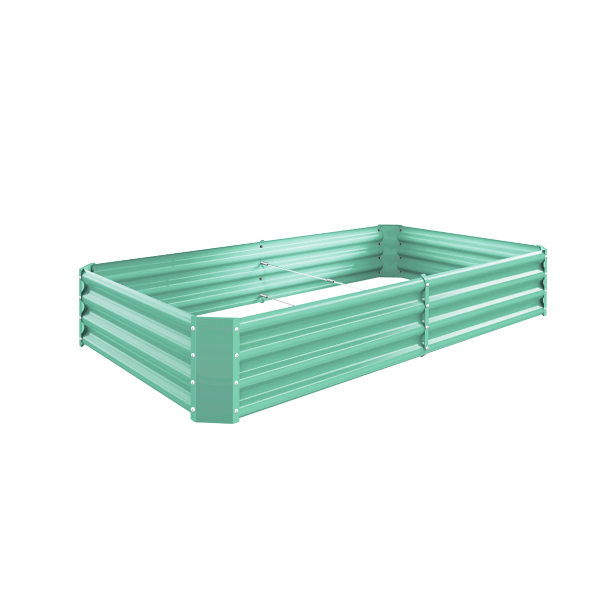 12-inch tall rectangular galvanized metal raised garden bed, 6 by 3 feet — view 9