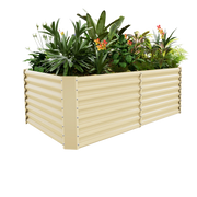 24-inch tall rectangular galvanized metal raised garden bed — view 5