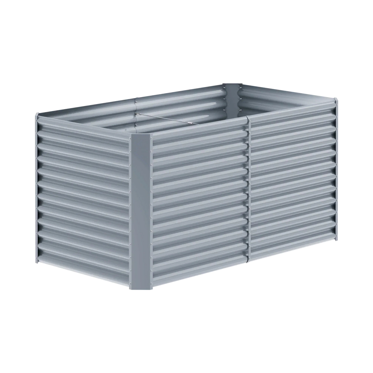 set of 4 — 36-inch tall rectangular galvanized metal raised garden bed, 6 by 3 feet — view 7